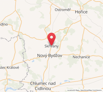 Map of Skřivany, Královéhradecký kraj