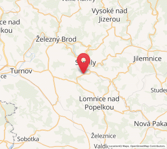 Map of Slaná, Liberecký kraj