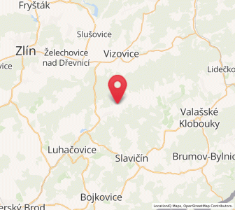Map of Slopné, Zlín