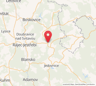 Map of Slaup, South Moravian