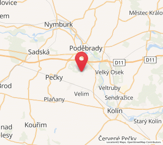 Map of Sokoleč, Central Bohemia