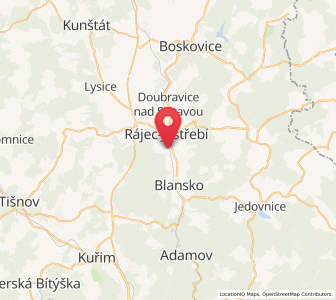 Map of Spešov, South Moravian