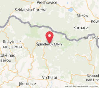 Map of Spindlermühle, Královéhradecký kraj