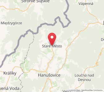 Map of Staré Město pod Sněžníkem, Olomoucký