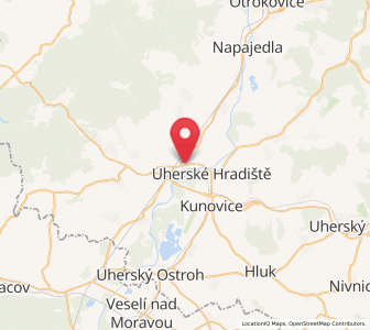 Map of Staré Město u Uherského Hradiště, Zlín