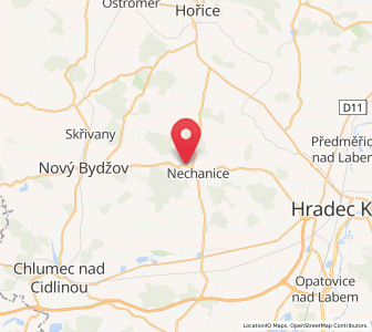 Map of Staré Nechanice, Královéhradecký kraj