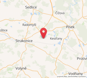 Map of Steken, Jihočeský kraj