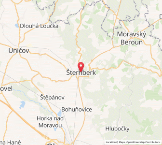 Map of Sternberg, Olomoucký