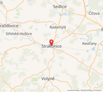 Map of Strakonitz, Jihočeský kraj