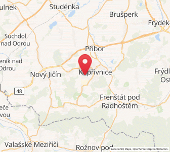 Map of Stramberg, Moravskoslezský