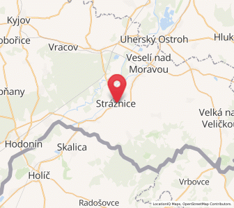 Map of Straßnitz, South Moravian