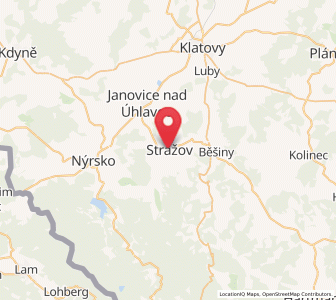 Map of Strážov, Plzeň Region