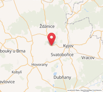 Map of Strážovice, South Moravian