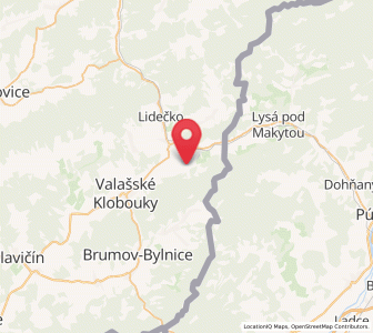 Map of Študlov, Zlín