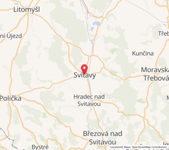 Map of Zwittau, Pardubický