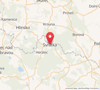Map of Svratka, Vysočina