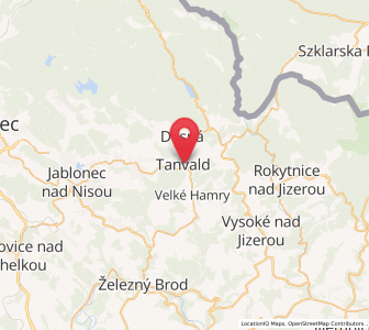 Map of Tannwald, Liberecký kraj