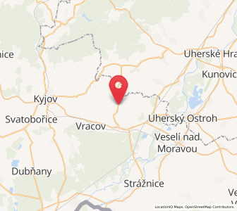 Map of Těmice, South Moravian