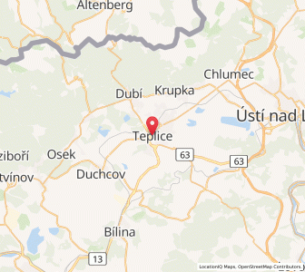 Map of Teplitz, Ústecký kraj