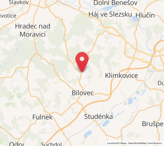 Map of Tísek, Moravskoslezský