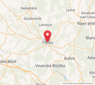 Map of Tischnowitz, South Moravian