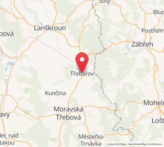 Map of Třebařov, Pardubický