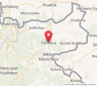 Map of Třemešná, Moravskoslezský