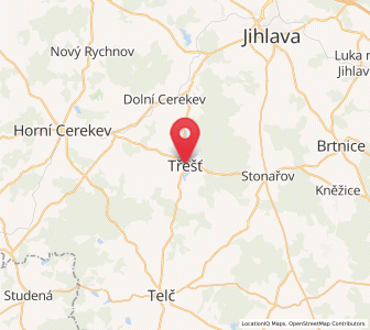 Map of Třešť, Vysočina