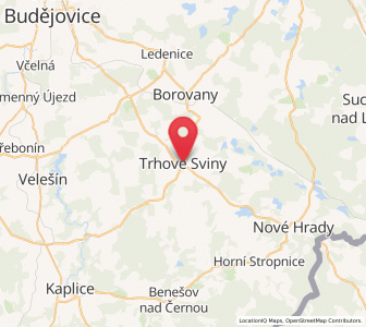 Map of Trhové Sviny, Jihočeský kraj