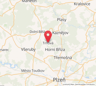 Map of Trnová, Plzeň Region