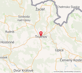 Map of Trautenau, Královéhradecký kraj