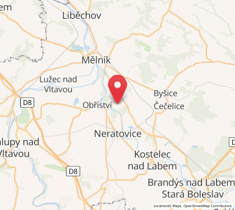 Map of Tuhaň, Central Bohemia
