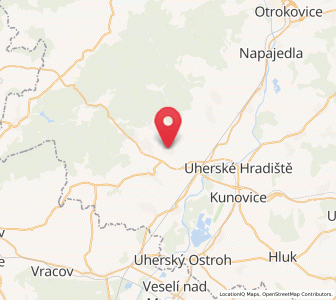 Map of Tupesy, Zlín