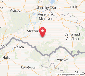 Map of Tvarožná Lhota, South Moravian