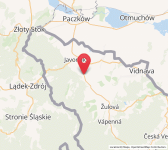 Map of Uhelná, Olomoucký