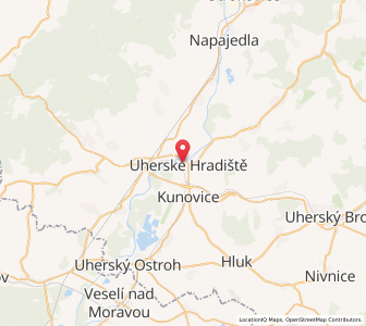Map of Ungarisch Hradisch, Zlín