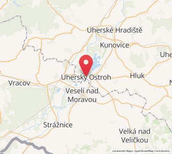 Map of Uherský Ostroh, Zlín