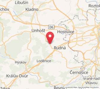 Map of Úhonice, Central Bohemia