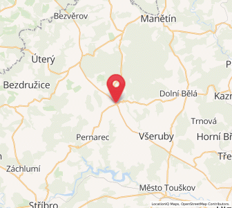 Map of Úněšov, Plzeň Region