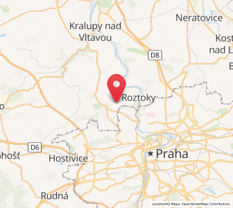 Map of Únětice, Central Bohemia