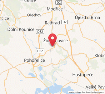 Map of Unkovice, South Moravian
