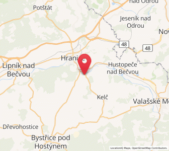 Map of Ústí, Olomoucký