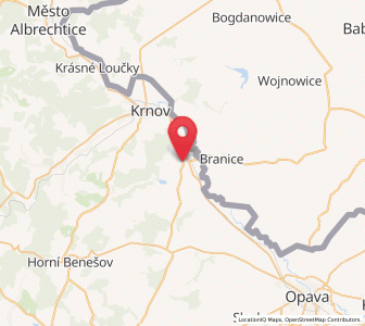 Map of Úvalno, Moravskoslezský
