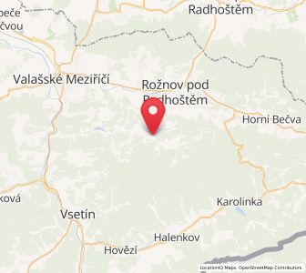 Map of Valašská Bystřice, Zlín