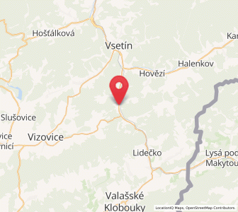 Map of Valašská Polanka, Zlín