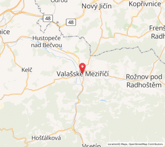 Map of Wallachisch Meseritsch, Zlín