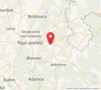 Map of Vavřinec, South Moravian