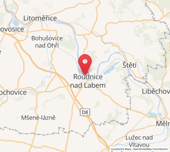Map of Vědomice, Ústecký kraj