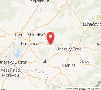 Map of Veletiny, Zlín