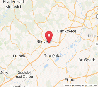 Map of Velké Albrechtice, Moravskoslezský